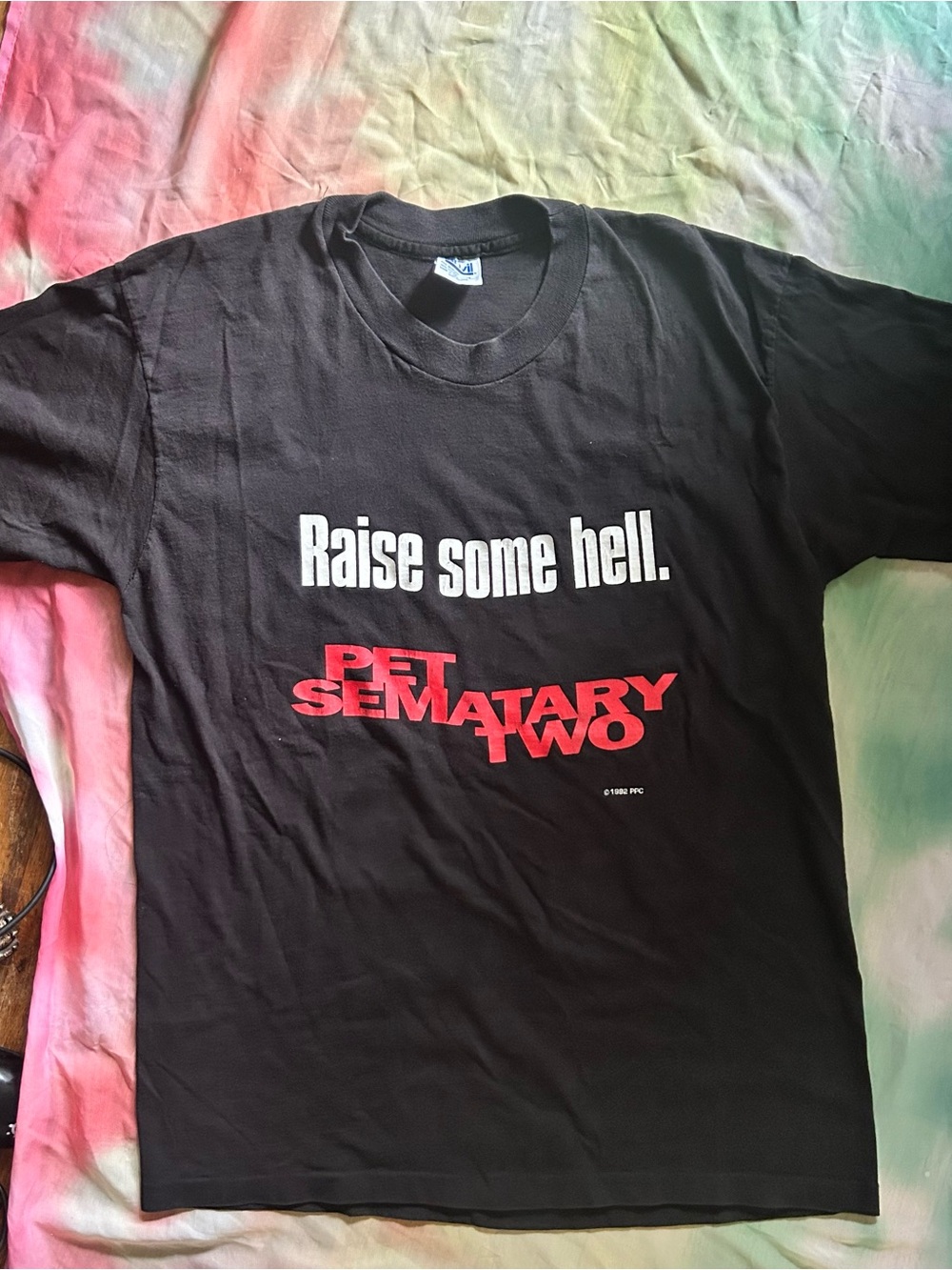 Vintage 1992 Rare Pet Sematary Two Graphic Black T-Shirt